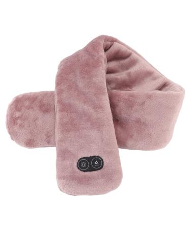 USB-powered electric heating pillows soft warm pain relief vibration massage heated neck wrap heating scarf for adults older people tea cups tea cups (light brown)