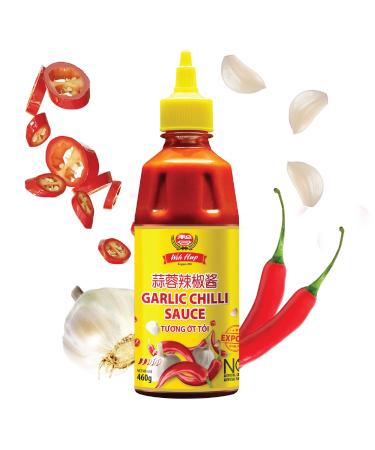 Woh Hup Garlic Chilli Sauce 460G | Authentic Malaysian Garlic Chilli Sauce | Chilli Sauce | Garlic Sauce | Ready to Use | Garlic Chilli | 460G (Pack of 1)