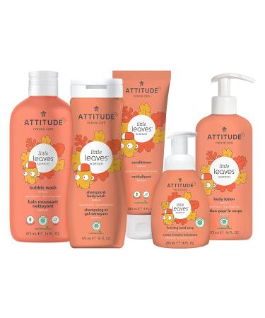 ATTITUDE Little Leaves Mango Foaming Hand Soap - 10 fl oz (295 ml) - Eco-Friendly & Gentle Formula - Buy Online on SooperMarket.com