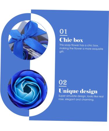 Artibetter 3 Boxes Rose Soap Flower Eternal Rose Bouquet Flower Gifts Rose Gifts Blue Gifts Graduation Party Floral Shower Soap Blue Rose Petals Diy Fake Rose Boxed Gift Box - Buy Online on SooperMarket.com