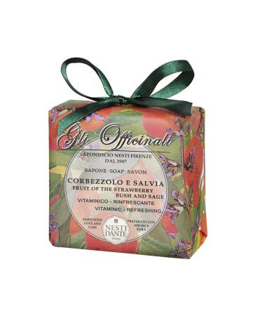 Nesti Dante Gli Officinali Soap - Fruit of Strawberry Bush & Sage | Vitaminic & Refreshing | 7 oz - Buy Internationally - Buy Online on SooperMarket.com