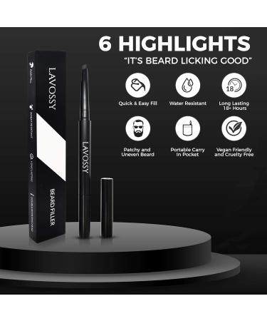 Buy Lavossy Bartf llerstift - Waterproof Beard Pencil for Men | Fill & Define Irregular Beards | Multi-Colored Light Brown - International Shipping Available - Buy Online on SooperMarket.com