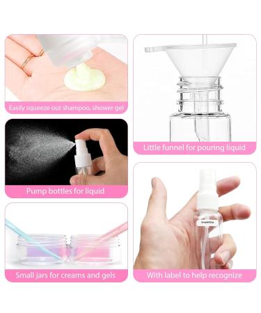 Heymkgo Silicone Travel Bottles Set - 5 Pack 90ml Refillable Squeeze Travel Containers for Easy Filling - Perfect for International Travel - Buy Online on SooperMarket.com