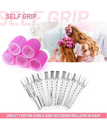 24PCS Super Jumbo Hair Rollers Self Grip Hair curlers With clipHair Curlers Sets No heating Jumbo Curler 12PCS and 12PCS sSainless Steel Duck Beak Clips for Long Medium Short Thick Thin Hair - Buy Online on SooperMarket.com