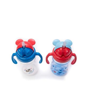 Cudlie Disney Mickey Mouse 7oz Baby Boy's Straw Sipper Set - Set of 2 with Handles | Hello Happy - Buy Online on SooperMarket.com