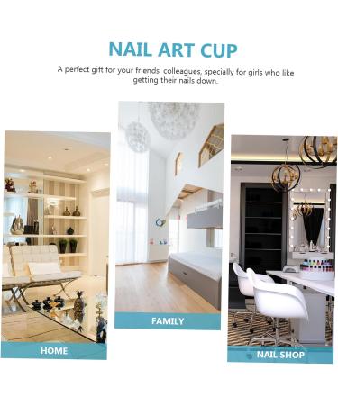 minkissy 2 Pcs Nail Art Crystal Cup Glass Dappen Dish for Acrylic Nails Nail for Acrylic Application Glass Tumbler with Lid Glass Containers for Liquids Nail Tech Bowl White Matte 5.5x5.5cmx2pcs Whitex2pcs - Buy Online on SooperMarket.com