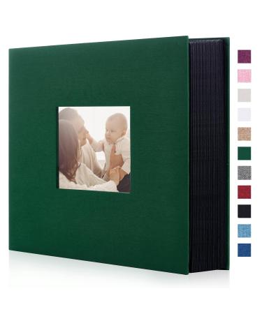 Miaikoe Photo Album 6x4 1000 Pockets Slip in Large Capacity Album for Family Wedding Anniversary Linen Album Book Holds 1000 Horizontal and Vertical 10x15cm Photos(1000 Pockets Dark Green) 1000 Pockets Dark Green