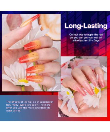 6-Piece AUBSS Colour Changing Gel Nail Polish Set - Thermal Mood Chameleon Soak Off UV Gel Nail Kit - Perfect Home DIY Gift for Women - Buy Online on SooperMarket.com