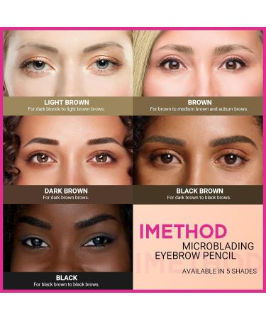 iMethod Microblading Eyebrow Pencil - 2-in-1 Dual-Ended Brow Pencil with 3-Tine Fork Tip & Brush Creates Natural Eyebrows Black 05 - International Shipping Available - Buy Online on SooperMarket.com