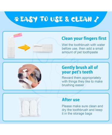 Adiwo Dog Toothbrush Finger 12 Pcs Reusable Dog Finger Toothbrush Anti-Plaque 360 Full-Surrounded Bristles Dog Tooth Brush Efficient Dog Teeth Cleaning Products for Dogs and Cats - Buy Online on SooperMarket.com