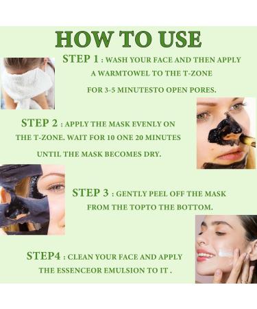 Charcoal Blackhead Remover Mask - Deep Cleansing Peel Off Face Mask for All Skin Types | Purifying Skin Care - Buy Online on SooperMarket.com