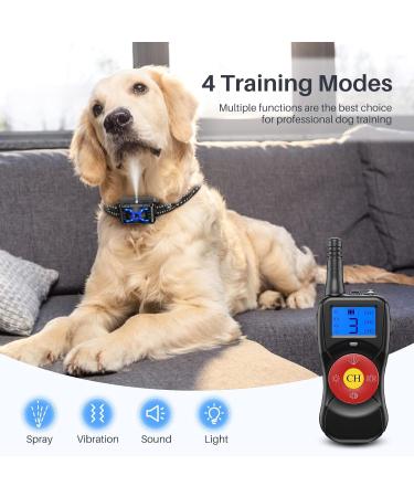 Anti Barking Dog Collars Citronella Dog Collar for Barking with Remote Smart Anti Bark Collar with 4 Training Modes Rechargeable Safe Citronella Spray Dog Barking Collar for Small Medium Large Dogs Black#XG03 - Buy Online on SooperMarket.com
