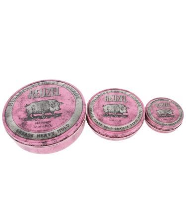 Reuzel Pink Grease Heavy Hold Pomade - Men's Hair Wax 35g - Strong Hold Versatile Styling - Buy Online on SooperMarket.com