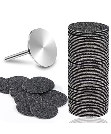 100pcs Foot File Sandpaper Disc with 1 Metal Shaft Replaceable Sanding Pads for Electric Foot Rasp Files Callus Cuticle Hard Dead Skin Removal Pedicure Tools HJ-NF037 (120 Grit) 120 Count (Pack of 1)