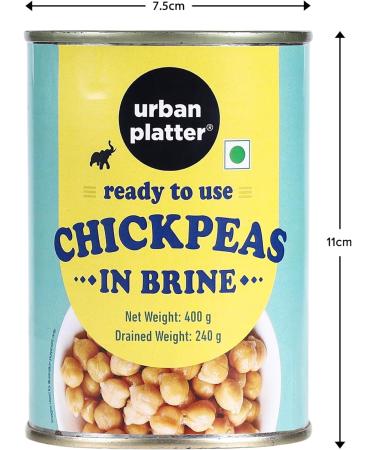 Urban Platter Ready To Use Chickpeas in Brine 400g (Canned Drained Weight 240g) - Buy Online on SooperMarket.com