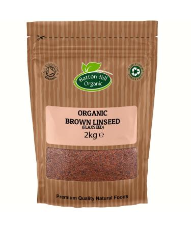 Organic Flaxseed Brown (Linseed) 2kg by Hatton Hill Organic - Certified Organic