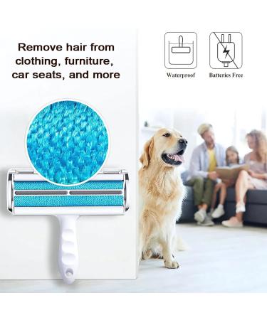 Portable Roller Pet Hair Remover - Reusable Lint Roller for Furniture Couch Carpet Clothing & Bedding - Effective Cat Hair Remover (Blue - Buy Online on SooperMarket.com