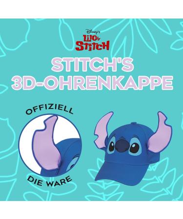 Disney Stitch 3D Children's Basecap | Enchanting Summer Hat with Ears | Cute Lilo and Stitch Gifts for Fans | Comfortable Kids Cap - Buy Online on SooperMarket.com