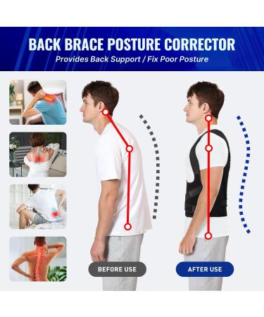 Posture Corrector Women and Men Back Brace for Men and Women Rotate button adjustment Shoulder Straightener Back Support Spine Scoliosis Posture Hunchback Hump Thoracic Spine Corrector(Medium) - Buy Online on SooperMarket.com