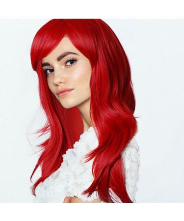 N Hot Hooded Hair Dryer Comic Wig Cosplay 70cm Color Long Curly Hair European Beauty Long Curly Hair Wig Multi Color Full Head Wig Human Lace Front Wig One Size Red - Buy Online on SooperMarket.com