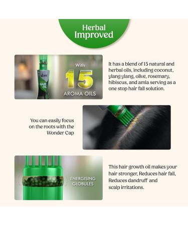 Buy New Improved Herbal Hair Oil with Wonder Cap (100 ml) - Enhance Hair Growth & Shine | International Shipping Available - Buy Online on SooperMarket.com