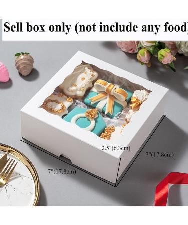 RomanticBaking 24 Pack Bakery Boxes (Set of 24) - White Chocolate Covered Strawberries & Cookies Boxes (7x7x2.5) - Buy Online on SooperMarket.com