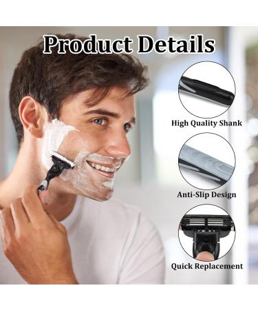 12Pcs Razor Blades Refills with 1 Handle Razors for Mach 3 Blades Replacement Blade with Double Lubrication Strip Compatible with Mach 3 Handles Shaving Manual Shaver Blade Men Father Boyfriend - Buy Online on SooperMarket.com