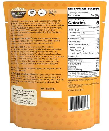 Miracle Noodle Variety Pack - Angel Hair, Fettuccini, Shirataki Noodles & Konjac Rice - Ready To Eat, Keto Friendly, Gluten Free - Pack of 6 (2 Bags Each) - Buy Online on SooperMarket.com