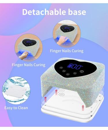Buy HUGMAPLE Cordless UV Nail Lamp - 72W Rechargeable Diamond LED Dryer for Gel Nails | Fast Curing & Touch Control & Auto Sensor | Ideal for Salon & Home - Buy Online on SooperMarket.com