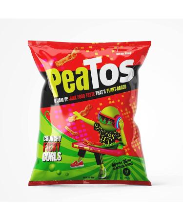 PeaTos Crunchy Fiery Curls Snack Pack - 15 Count, Plant-Based, Vegan, Gluten-Free, Non-GMO - Buy Online on SooperMarket.com