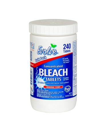 Evolve Concentrated Bleach Tablet Bulk Size 240 Tablets 1 Pack Original Scent