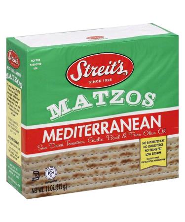 Streits Matzos Mediterranean, Unleavened Bread, Matzo Crackers, 11 Oz (Single) 11 Ounce (Pack of 1)