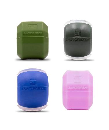 Jawzrsize Athletic Bundle Jaw Enhancer - Reduce Stress & Cravings - Facial Exercise - Pop N Go & Custom Fit - Pink, Blue, Green - Buy Online on SooperMarket.com