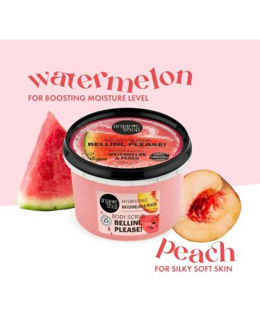 Organic Shop Hydrating Bellini Please! Body Scrub Watermelon & Peach (250ml) Watermelon & Peach 251 g (Pack of 1) - Buy Online on SooperMarket.com