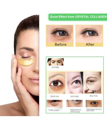 10 Pairs Crystal Collagen 24K Gold Under Eye Gel Pads - Anti-Aging, Dark Circles, Puffy Eyes, Hydrating & Soothing - Buy Online on SooperMarket.com
