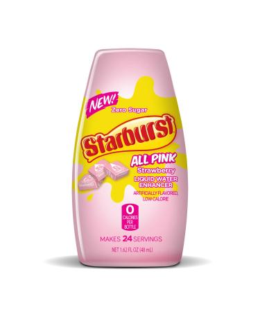 Starburst Liquid Water Enhancer, 1.62 Fl. Oz. Bottle (12 Pack)  Strawberry  Low Calorie, Zero Sugar Drink Enhancer, 1 Bottle Makes 24 8oz. Servings, Convenient & Easy to Use, 12 Total Bottles Strawberry 12 Count (Pack of 1)