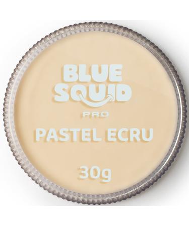 Blue Squid PRO Face Paint - Pastel Ecru (30g) Professional Water Based Single Cake Face & Body Paint Makeup Supplies for Adults Kids Halloween Facepaint SFX Water Activated Face Painting Non Toxic