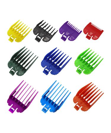 10 pieces limit combs barber shop supplies Hairdressing comb colorful hair clipper guard replacement protective set multi-size hair clipper guide comb