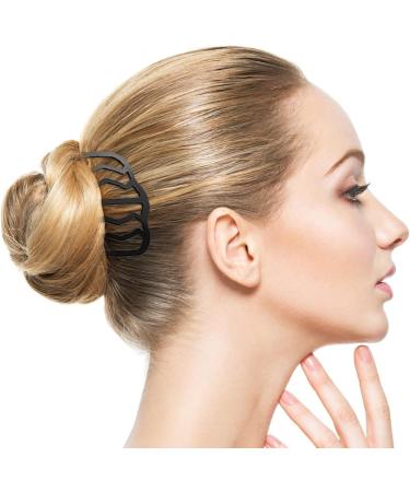 4 PCS Black Hair Fork Clip Combs Set - Vintage U-Shaped Messy Updo Bun Hair Pins for Women and Girls - Buy Online on SooperMarket.com