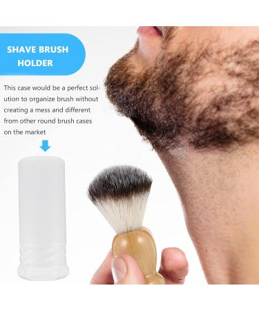 Beavorty Makeup Brush & Shaving Brush Set - 2PC Travel Stand Adjustable Holder Plastic Tube for Perfect Grooming - Buy Online on SooperMarket.com