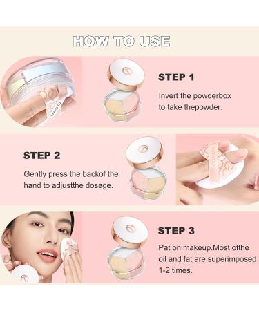 Loose Powder Setting - Triple Grid Matte Foundation for Natural Skin Tone | Lightweight Breathable & Long-Lasting Oil Control - Buy Online on SooperMarket.com