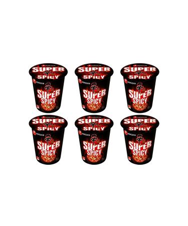 Nong Shim Shin Red Ramyun Super Spicy Instant Noodle Cup 68g (Pack of 6) by CNMART
