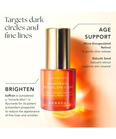 RANAVAT Brightening Retinol Eye Cream - Anti-Aging Dark Circle Corrector with Bakuchi Seed & Saffron | 0.5 oz International Shipping Available - Buy Online on SooperMarket.com