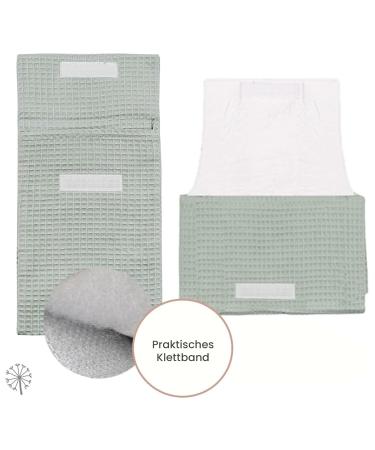 Mimuselina 2 Pack: Foldable Baby Changing Pad & Water-Repellent Diaper Bag - Portable Dirt-Repellent Waffle Mint - Buy Online on SooperMarket.com