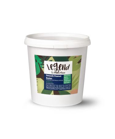 Legend - Smooth Peanut Butter (1kg) - Manufactured in The UK with 100% Natural Vegan Ingredients - No Palm Oil No Added Sugar No Xylitol - Natural Source of Protein & High in Fibre