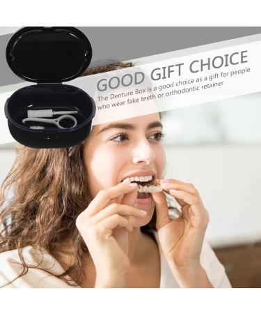 Denture Cleaning Kit with Retainer Case and Remover Tools - Ideal for Home, Office, School, and Travel - Black - Buy Online on SooperMarket.com
