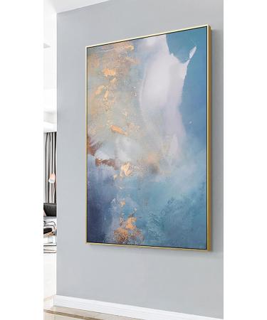 Emuledo Metal Frame Floater for 20X16 Canvas - Light Gold | DIY Home Decor & Wall Art Painting Frame Kit - Buy Online on SooperMarket.com