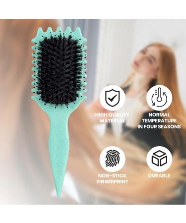 NILUTO Curl Defining Brush Curly Hair Brush Curl Brush for Curly Hair Curl Define Styling Brush Shaping and Defining Curls For Women Men Less Pulling and Curl Separation (1pcs Green) - Buy Online on SooperMarket.com