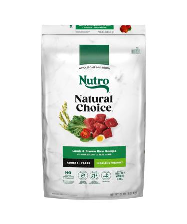 NUTRO Natural Choice Healthy Weight Adult Dry Dog Food Lamb & Brown Rice 9.07kg Bag