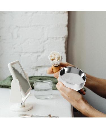 Frcolor Men's Shaving Bowl & Soap Set | Stainless Steel Shaving Accessories & Wooden Stand for Perfect Shave - International Shipping Available - Buy Online on SooperMarket.com